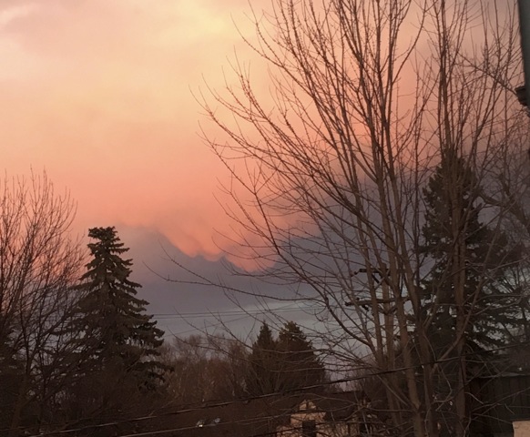Winter sunset over Saint Paul, MN, on Feb. 22, 2017.
